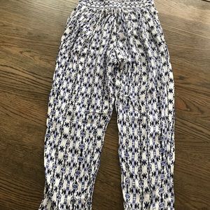 jack by BB Dakota blue+white patterned loose pant